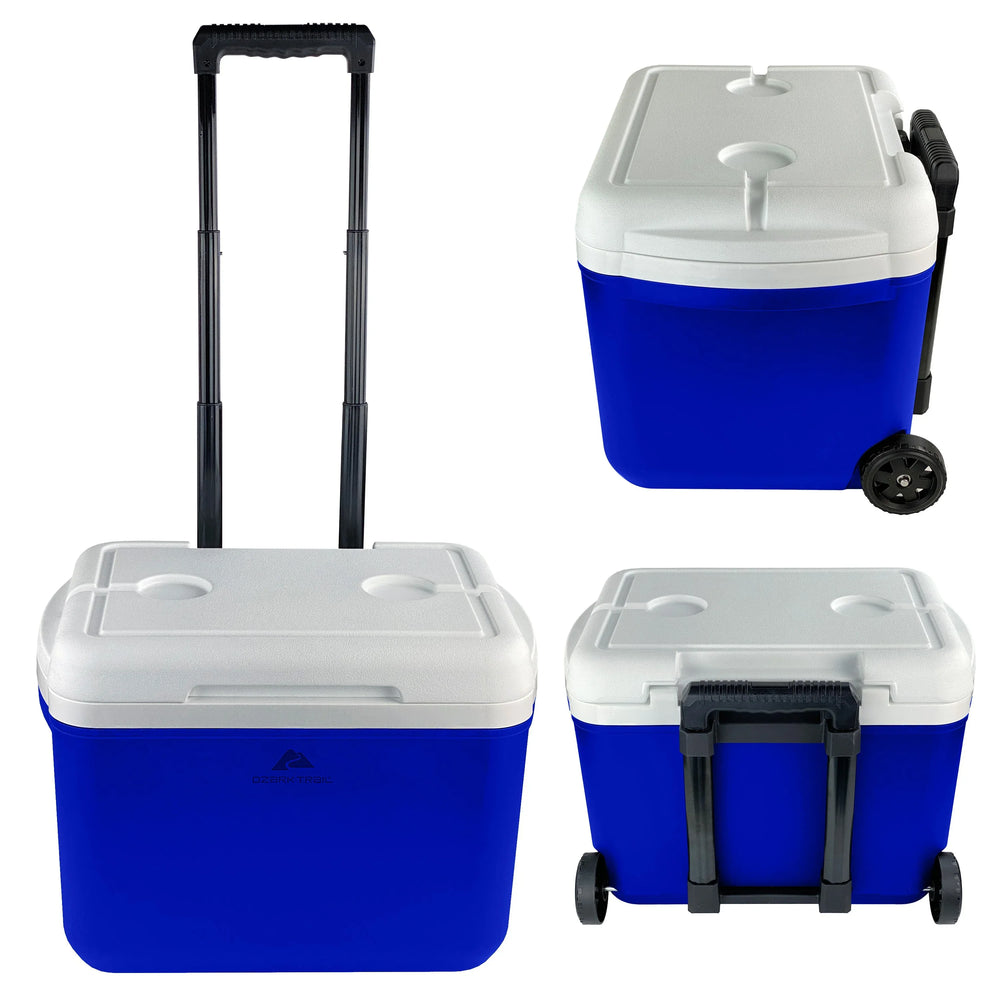 Ozark Trail 30 Quart Capacity Hard Side Wheeled Cooler, 42-Can, Blue - USA MEGA SHOP