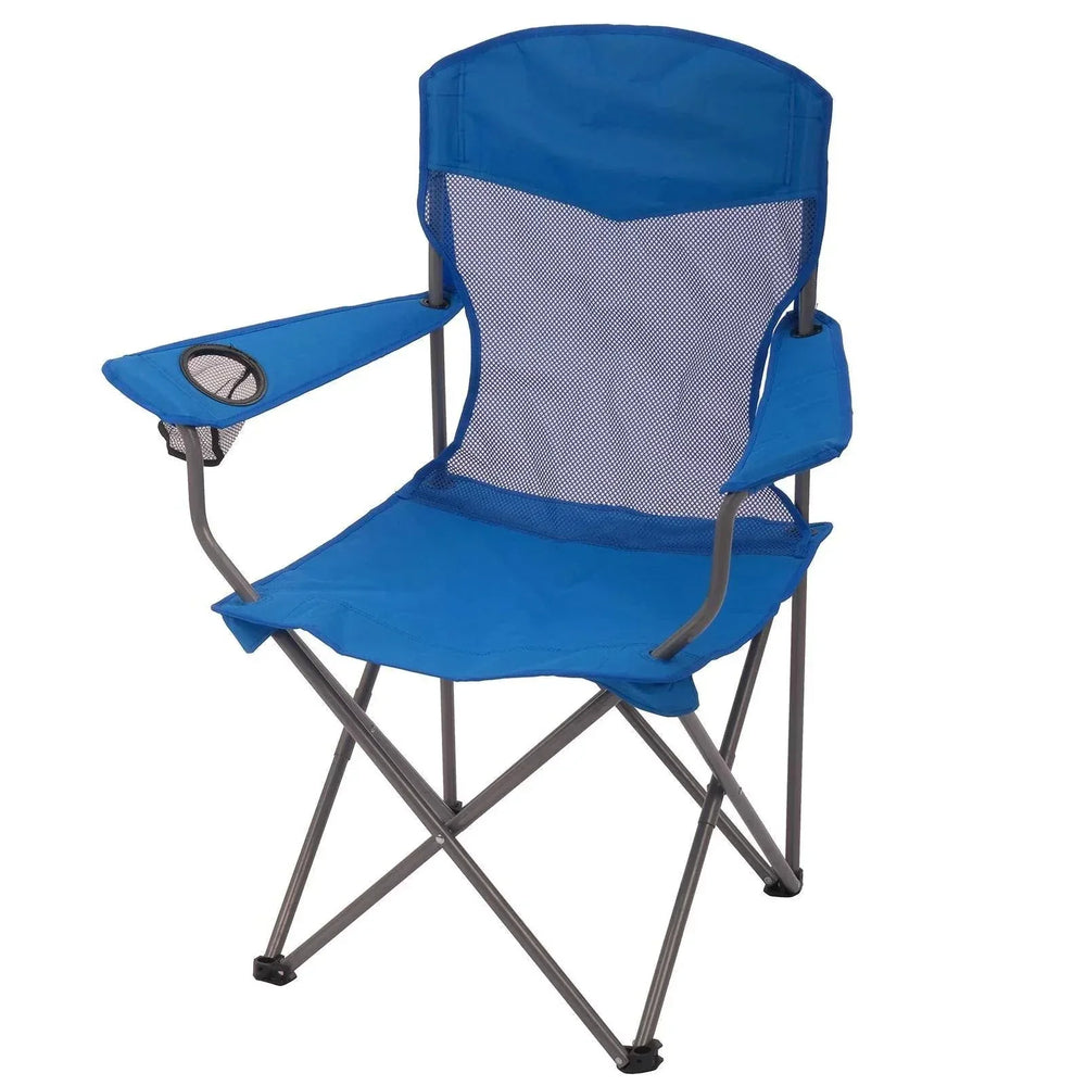 Ozark Trail Basic Mesh Chair Blue, Adult, 32.28in x 20.28in x 37.60in - USA MEGA SHOP