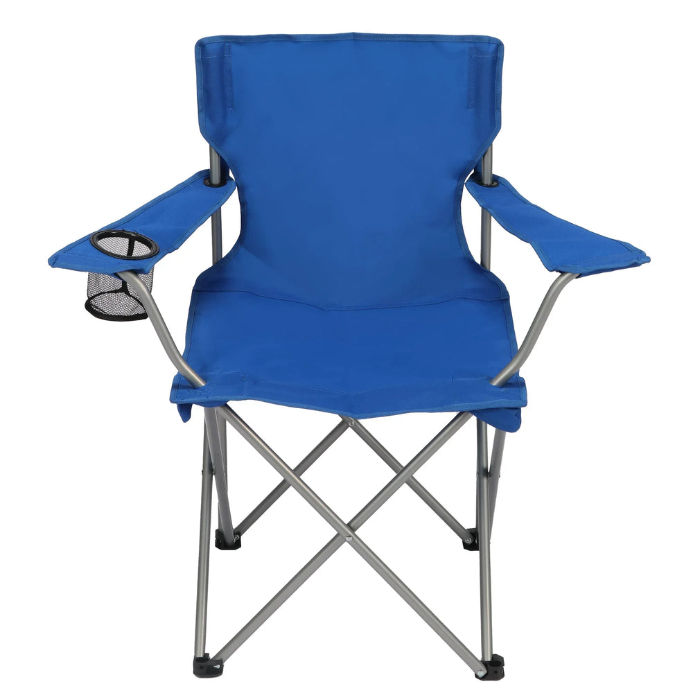 Ozark Trail Quad Folding Camp Chair with Cup Holder, Black - USA MEGA SHOP