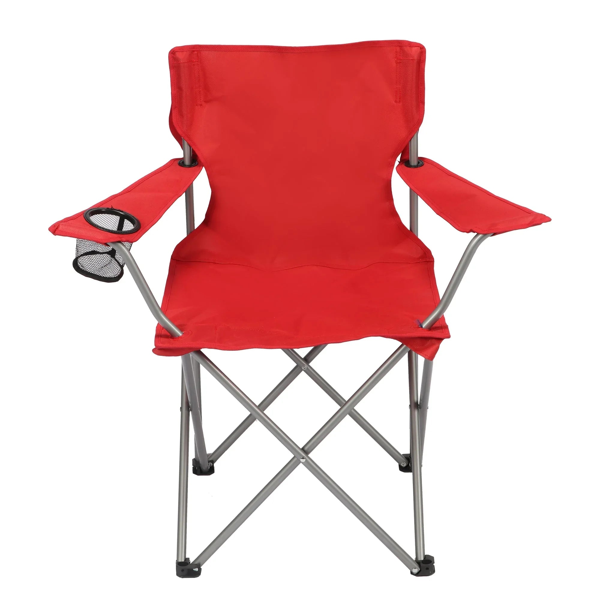 Ozark Trail Quad Folding Camp Chair with Cup Holder, Black - USA MEGA SHOP