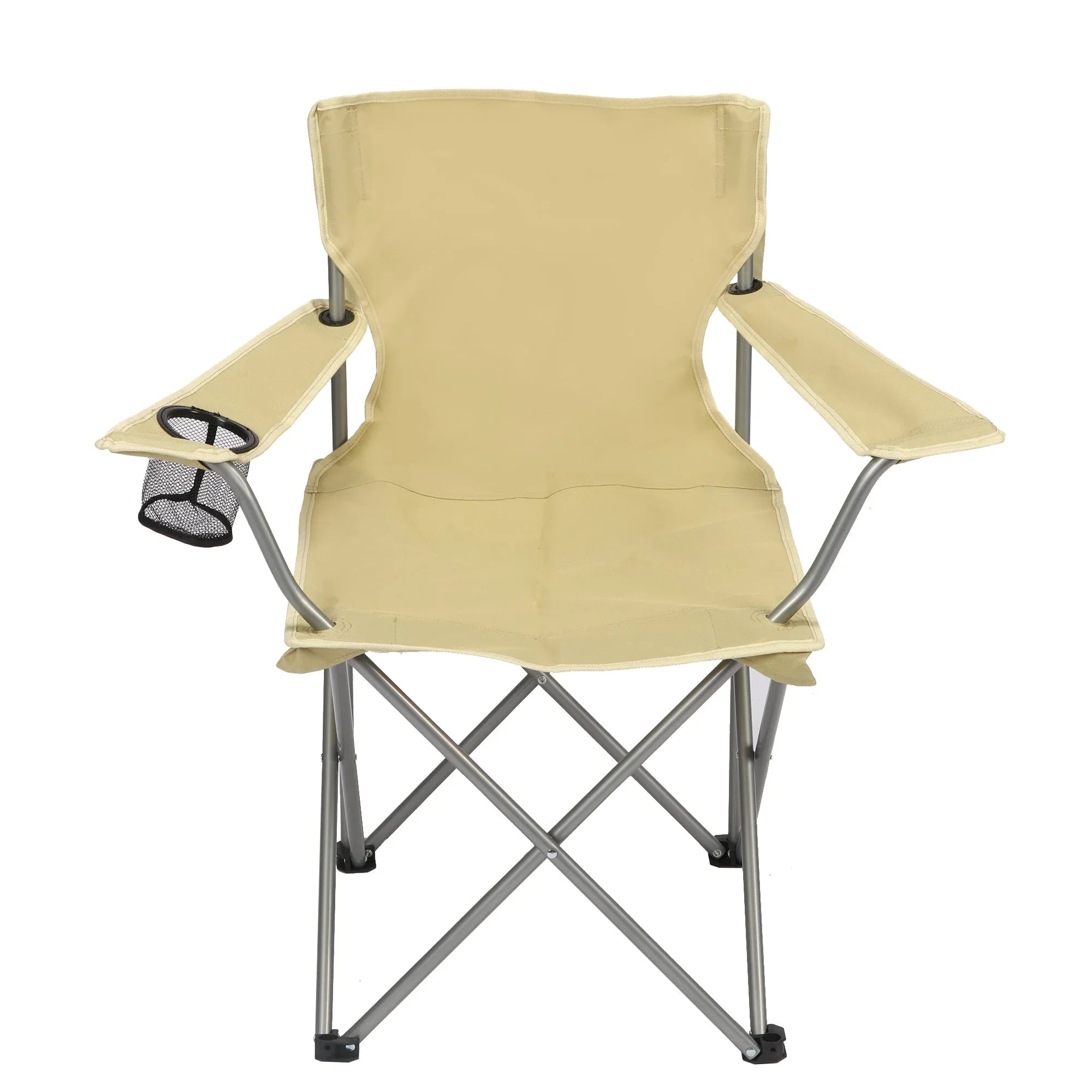 Ozark Trail Quad Folding Camp Chair with Cup Holder, Black - USA MEGA SHOP