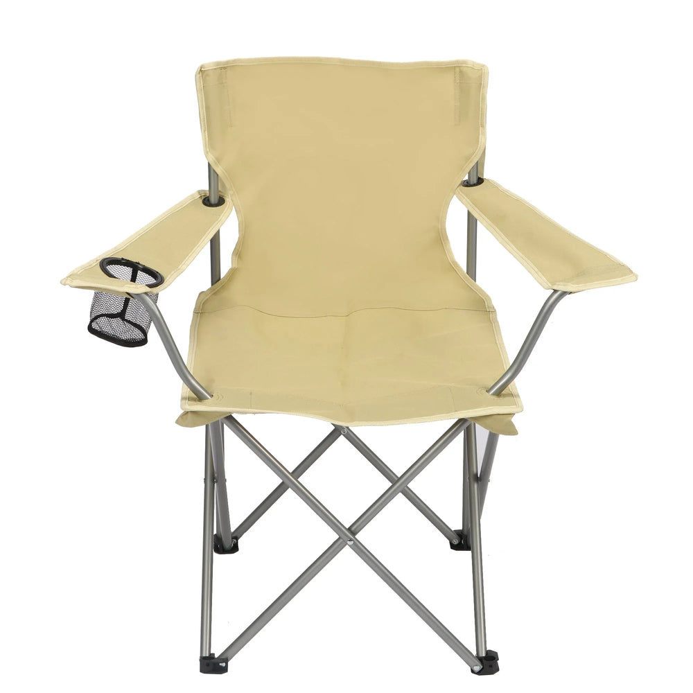 Ozark Trail Quad Folding Camp Chair with Cup Holder, Black - USA MEGA SHOP
