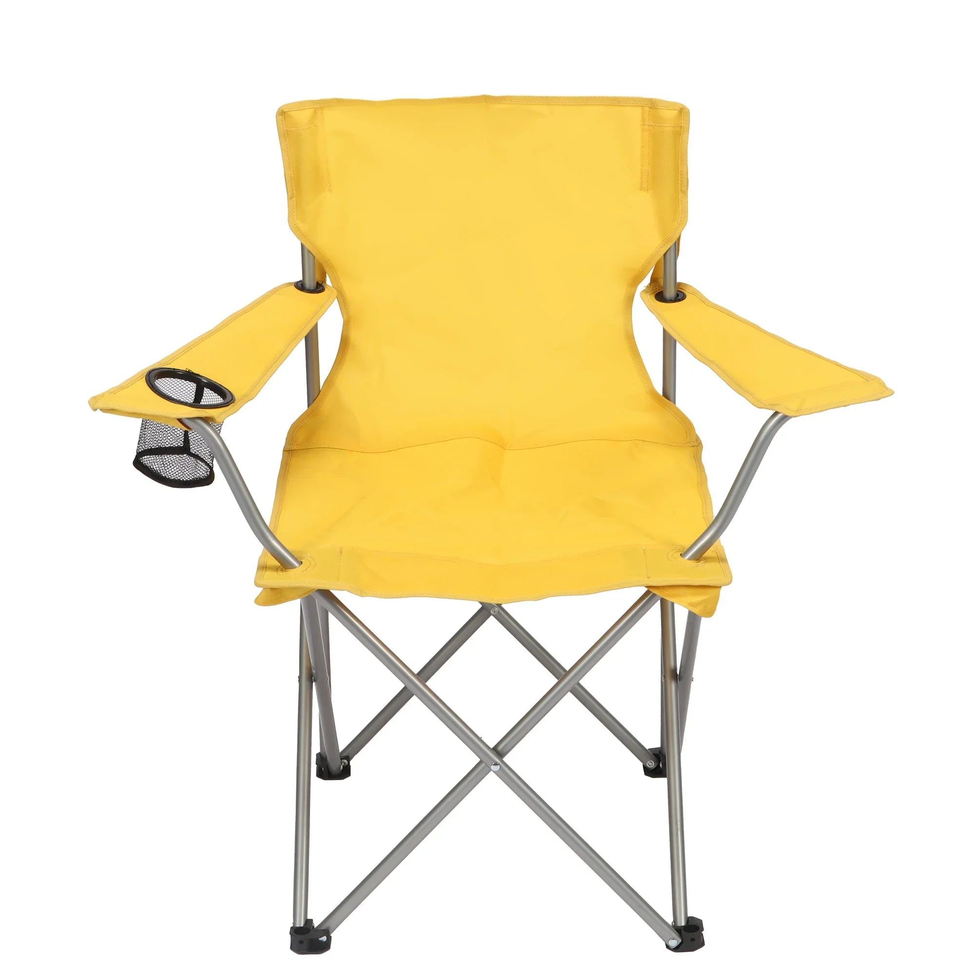Ozark Trail Quad Folding Camp Chair with Cup Holder, Black - USA MEGA SHOP