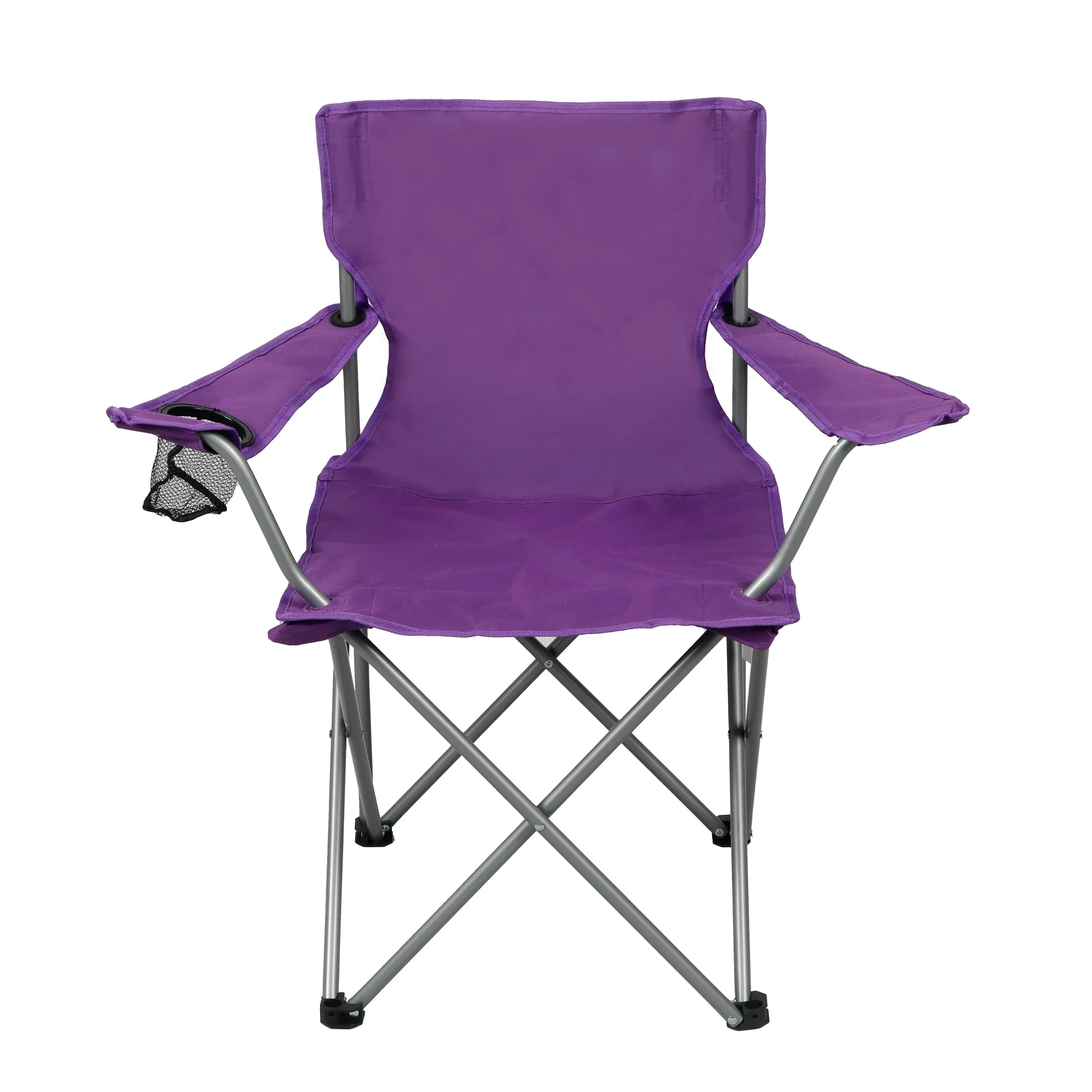 Ozark Trail Quad Folding Camp Chair with Cup Holder, Black - USA MEGA SHOP