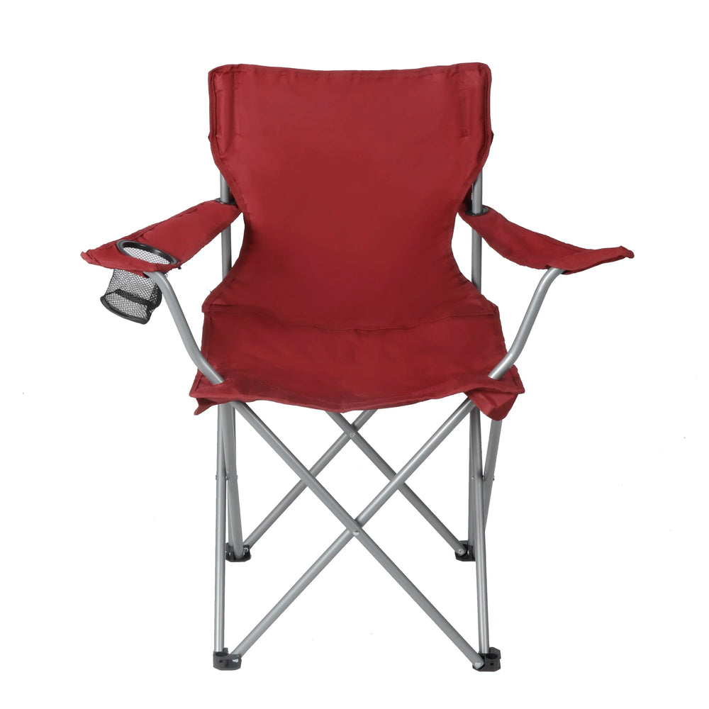 Ozark Trail Quad Folding Camp Chair with Cup Holder, Black - USA MEGA SHOP