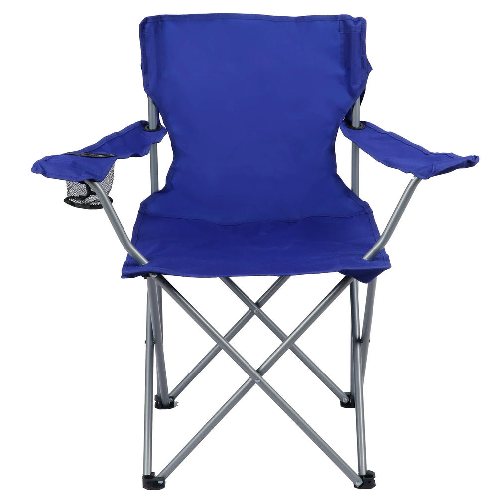 Ozark Trail Quad Folding Camp Chair with Cup Holder, Black - USA MEGA SHOP