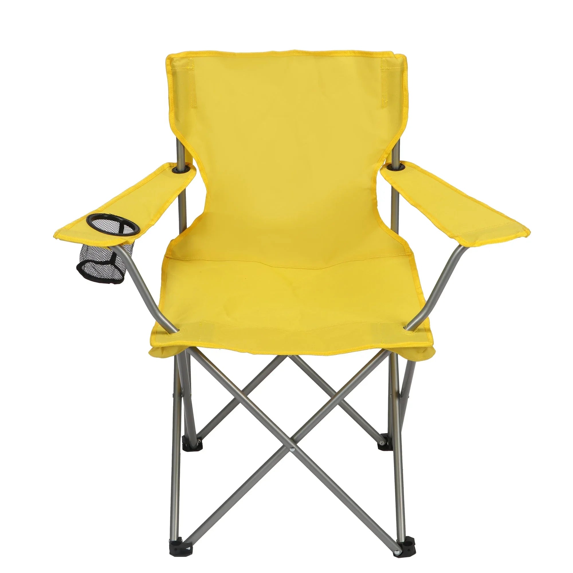 Ozark Trail Quad Folding Camp Chair with Cup Holder, Black - USA MEGA SHOP