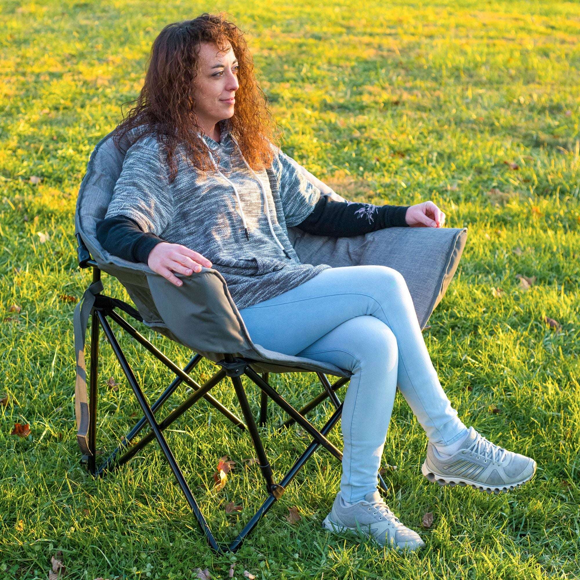 Ozark Trail Camping Club Chair, Gray, Adults