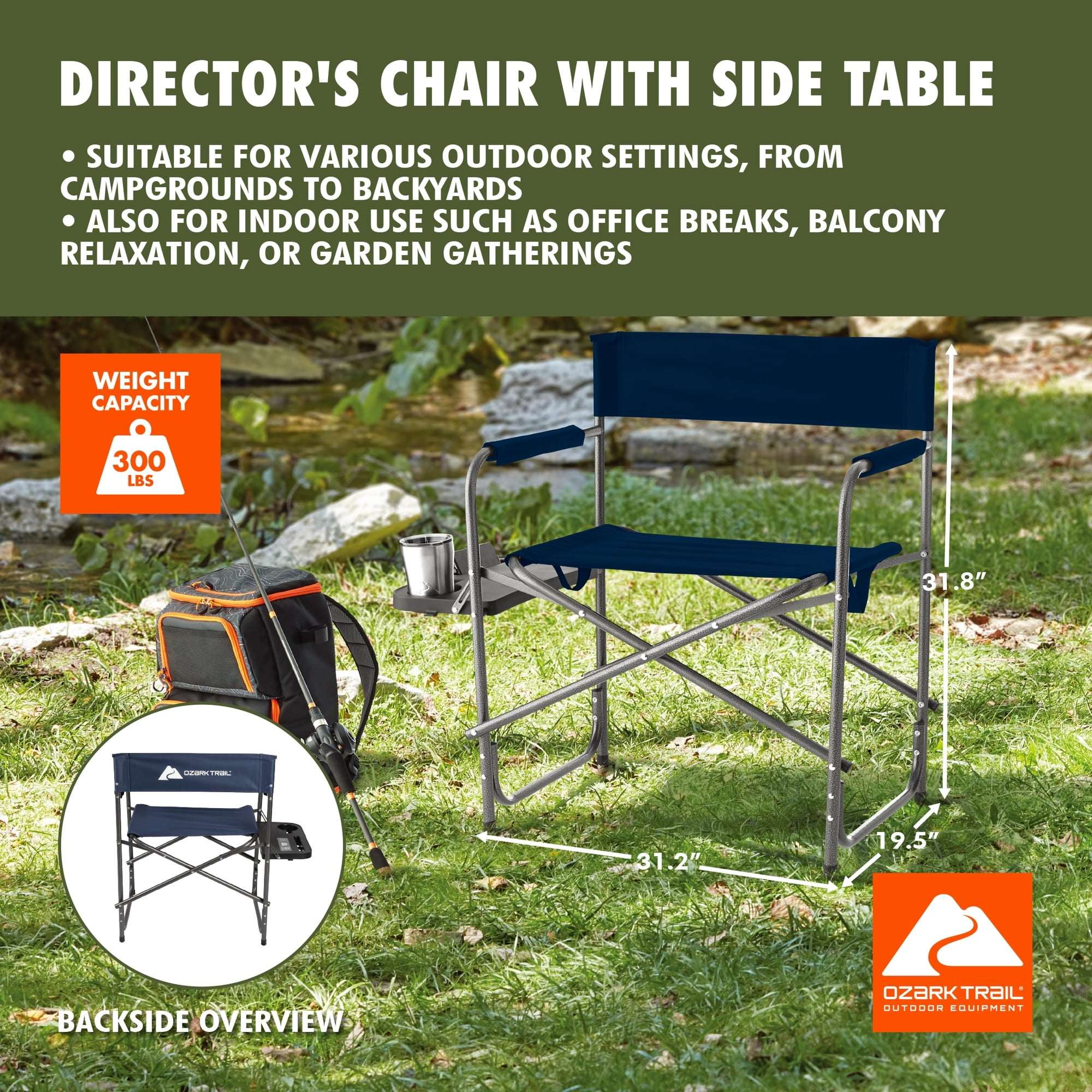 Ozark Trail Director Chair with Side Table