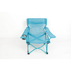 Ozark Trail Quad Folding Beach Chair with Cupholder, Aqua