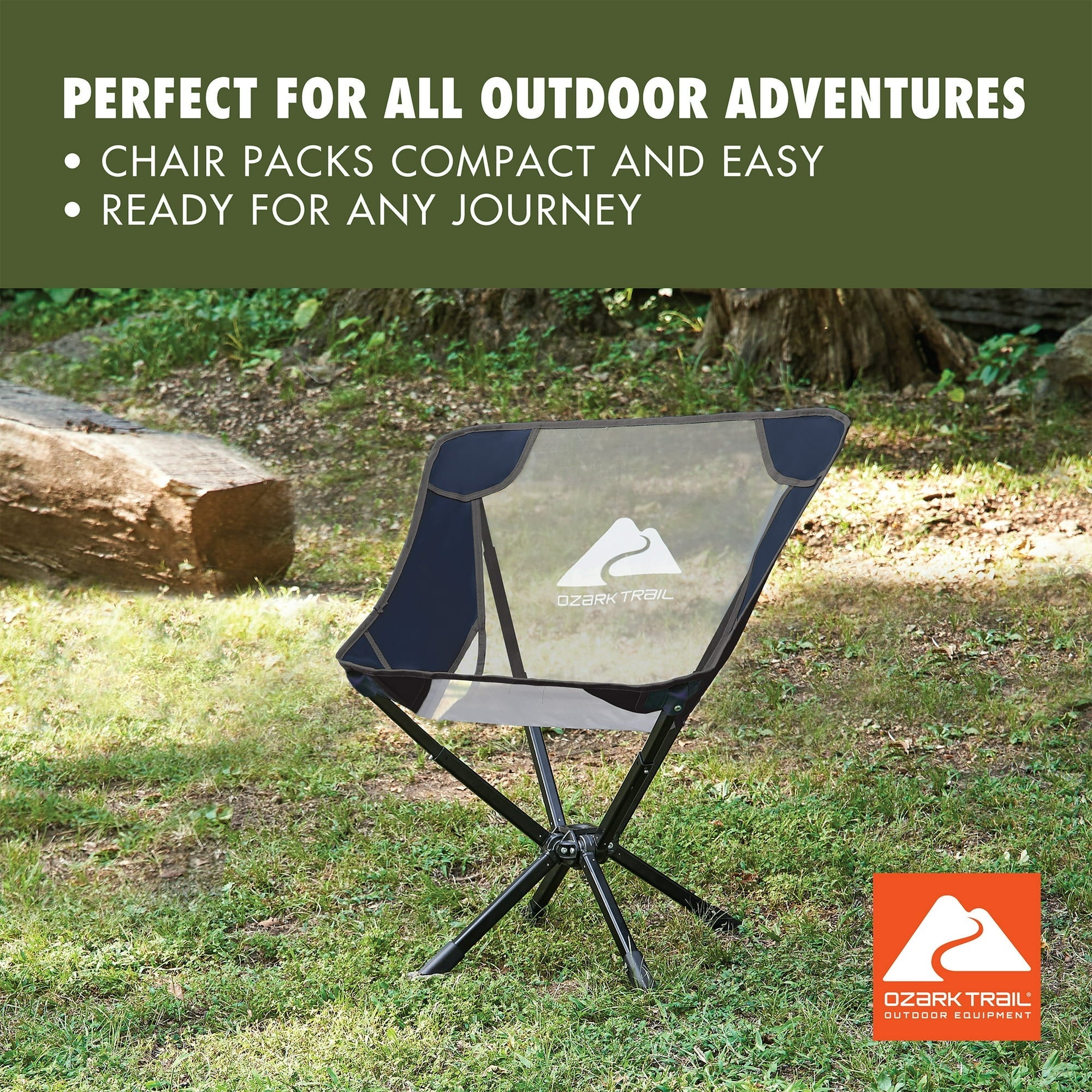 Ozark Trail Adult Instant Compact Chair, Navy