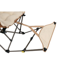 Ozark Trail Club Chair with Adjustable Footrest, Beige, Adult