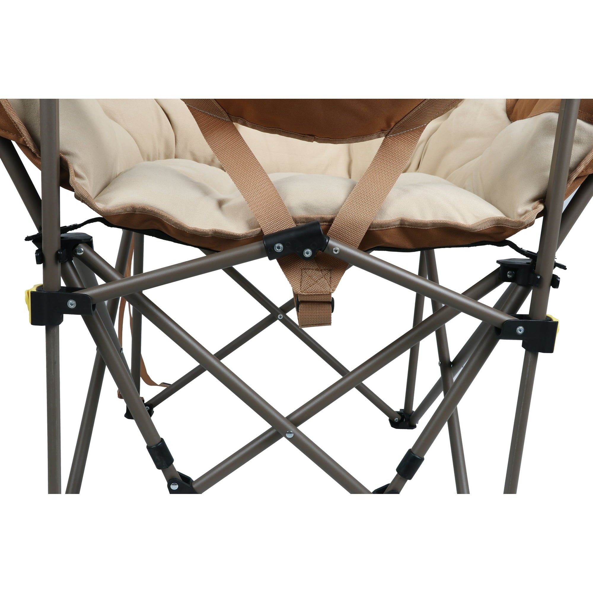 Ozark Trail Club Chair with Adjustable Footrest, Beige, Adult