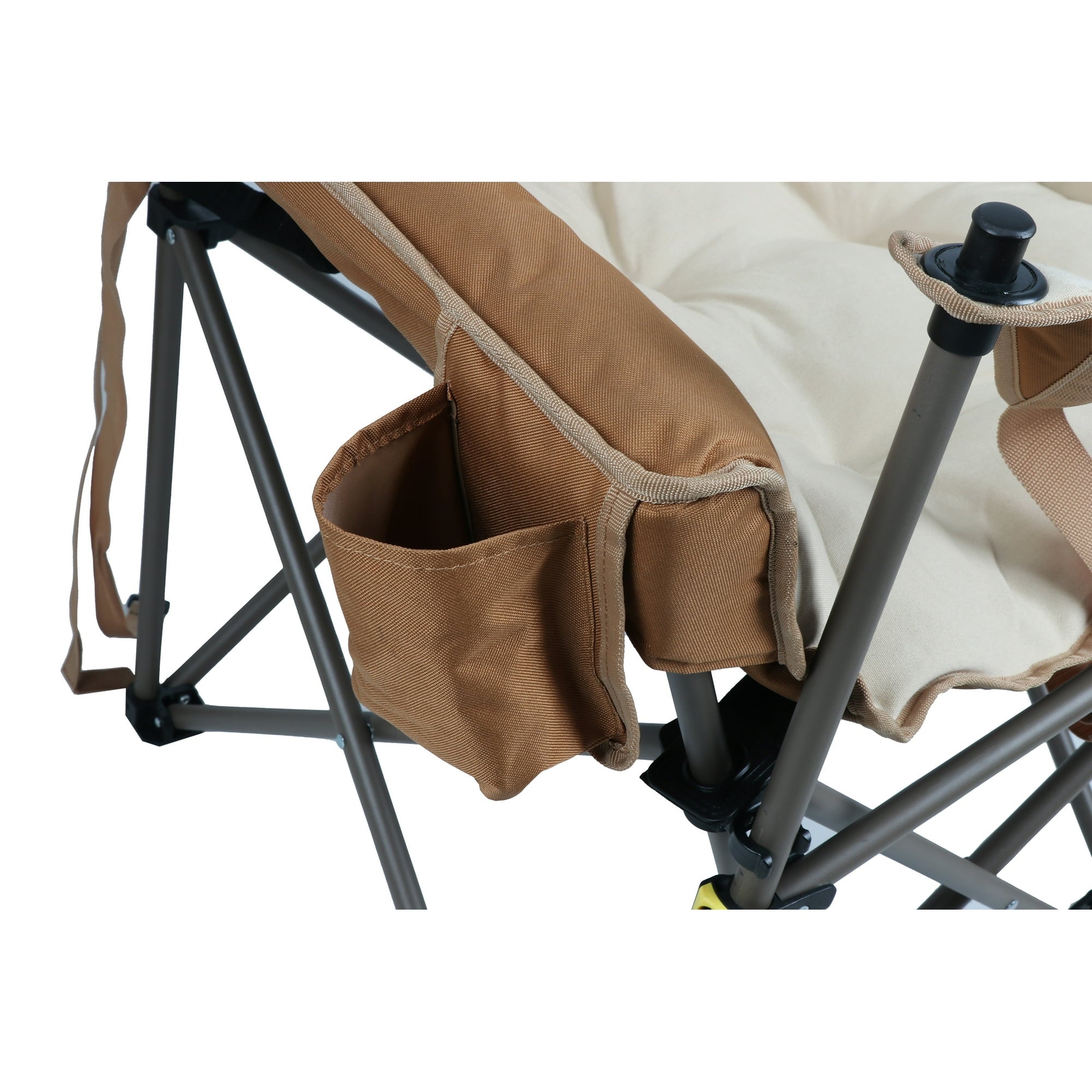 Ozark Trail Club Chair with Adjustable Footrest, Beige, Adult