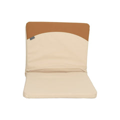 Ozark Trail Padded Foldable Camping Glamping Chair with Side Storage, Brown and Beige, Adult