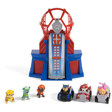 Mini lookout tower playset with ladder tower and toy vehicles with character figures