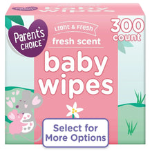 Baby wipes box with light & fresh fresh scent, 300-count