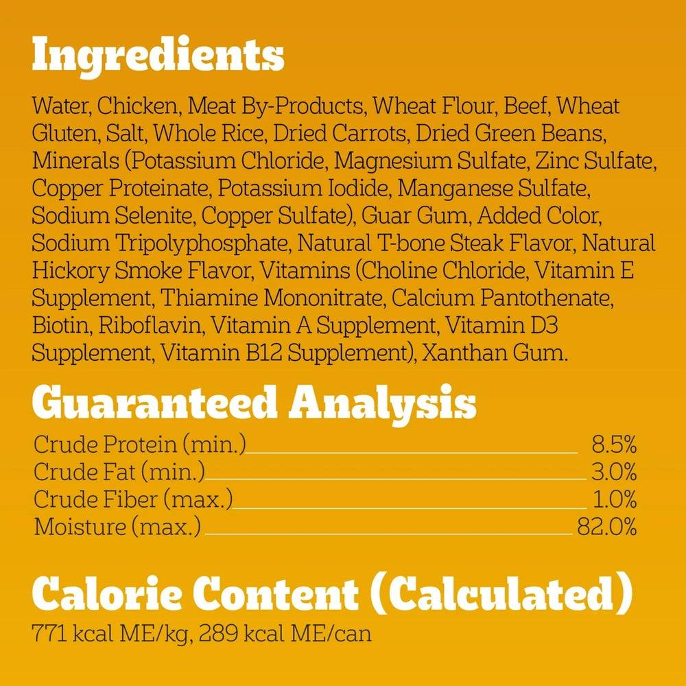 Pedigree Choice Cuts In Gravy Adult Wet Dog Food Steak & Vegetable Flavor, 13.2 oz Cans 12 Pack - USA MEGA SHOP