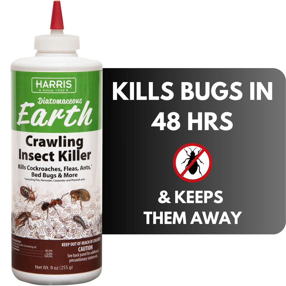 Harris Diatomaceous Earth Crawling Insect Killer Powder, 9oz - USA MEGA SHOP