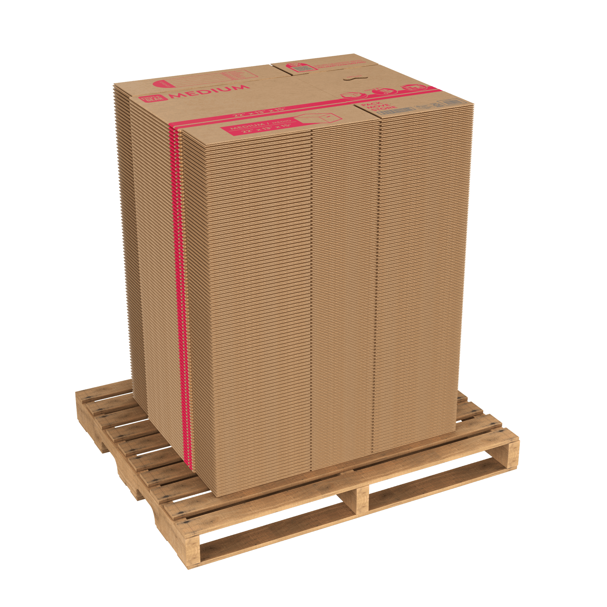 Pen+Gear Medium Moving Boxes, 22 in. L x 13 in. W x 15 in. H, Kraft