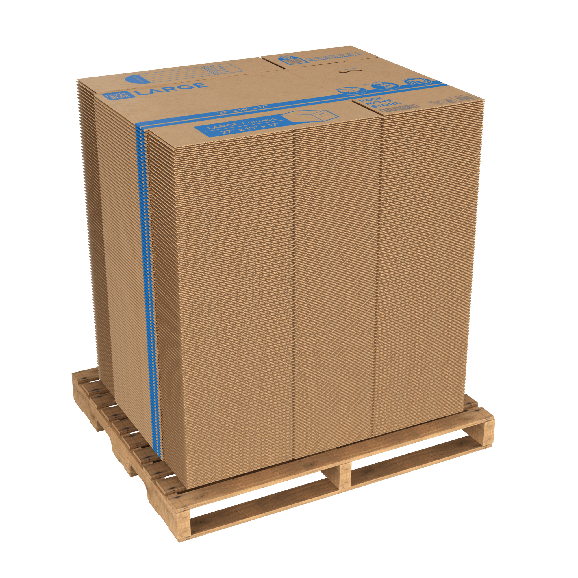 Pen+Gear Large Moving Boxes, 27L x 15W x 17H, Kraft