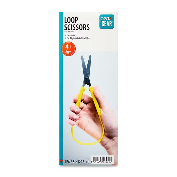 Pen+Gear 8" Yellow Adaptive Scissors with Easy Grip & Safety-First Design