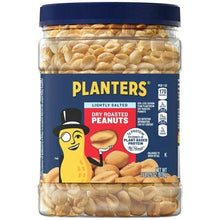 PLANTERS lightly salted dry roasted peanuts jar with mascot and front label