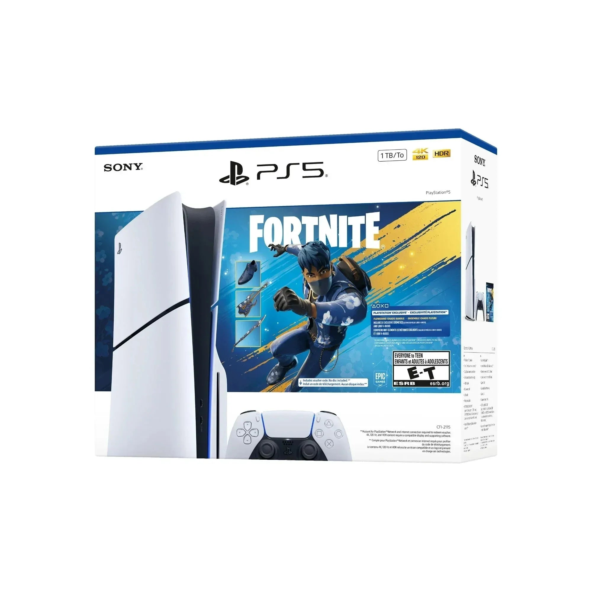 PlayStation 5 Console 1TB Fortnite - Flowering Chaos Bundle - USA MEGA SHOP
