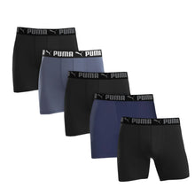 PUMA men's boxer briefs 5-pack, assorted black and navy pairs