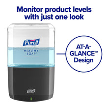 Purell Healthy Soap refill dispenser showing At-A-Glance product level window
