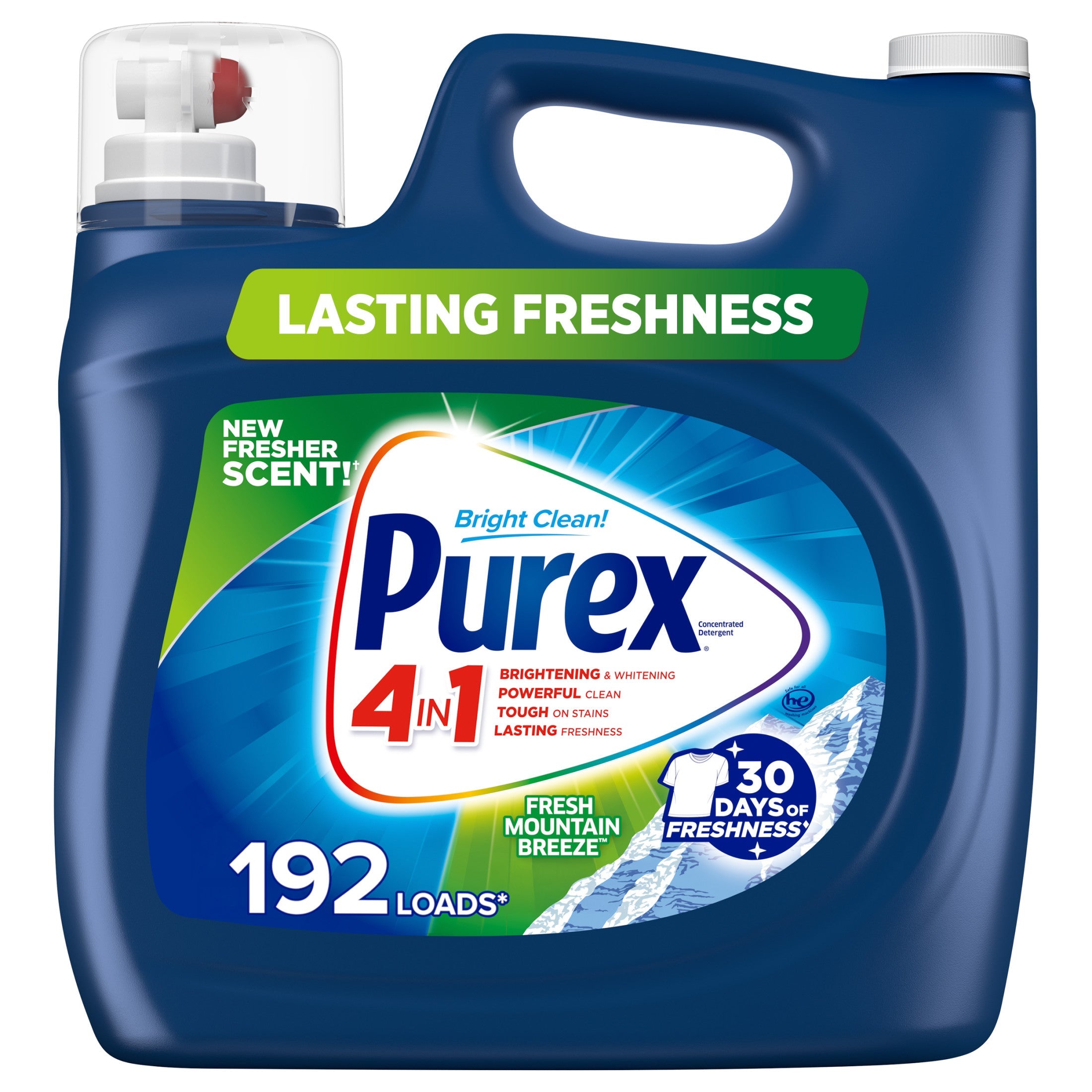 Purex Fresh Mountain Breeze Liquid Laundry Detergent, 75 fl oz, 57 Loads