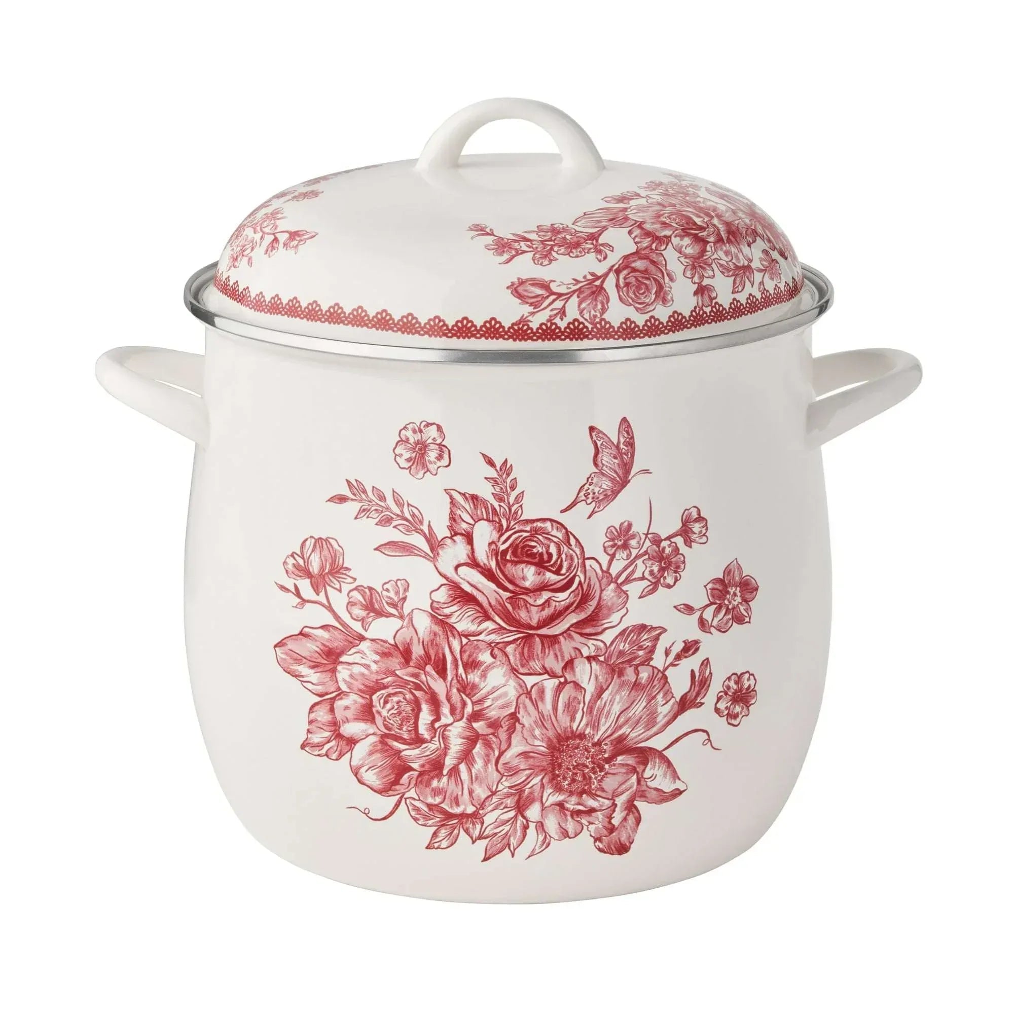 The Pioneer Woman Agatha 12-Quart Enamel on Steel Stock Pot