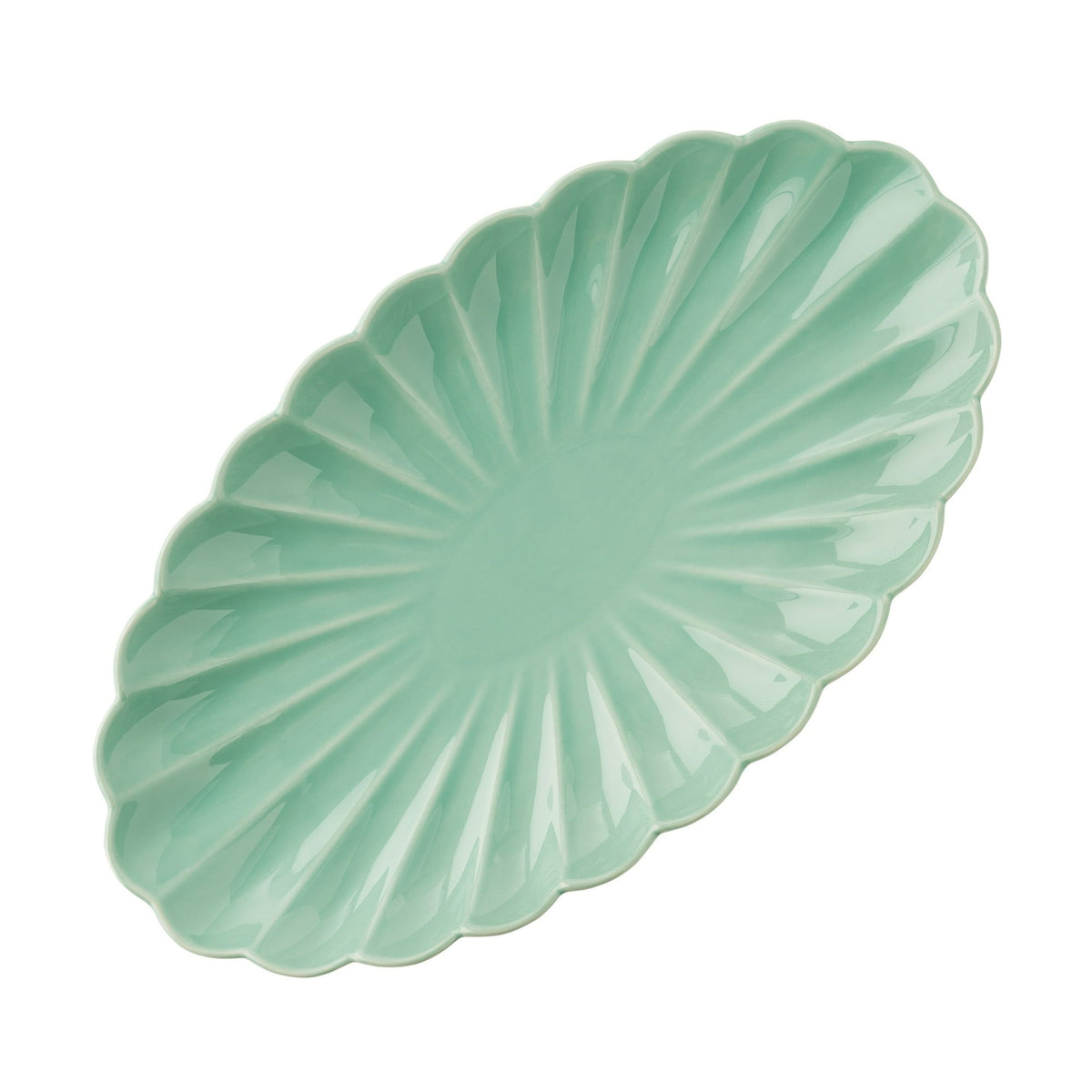 The Pioneer Woman Colette Stoneware 14-inch Serving Tray, green