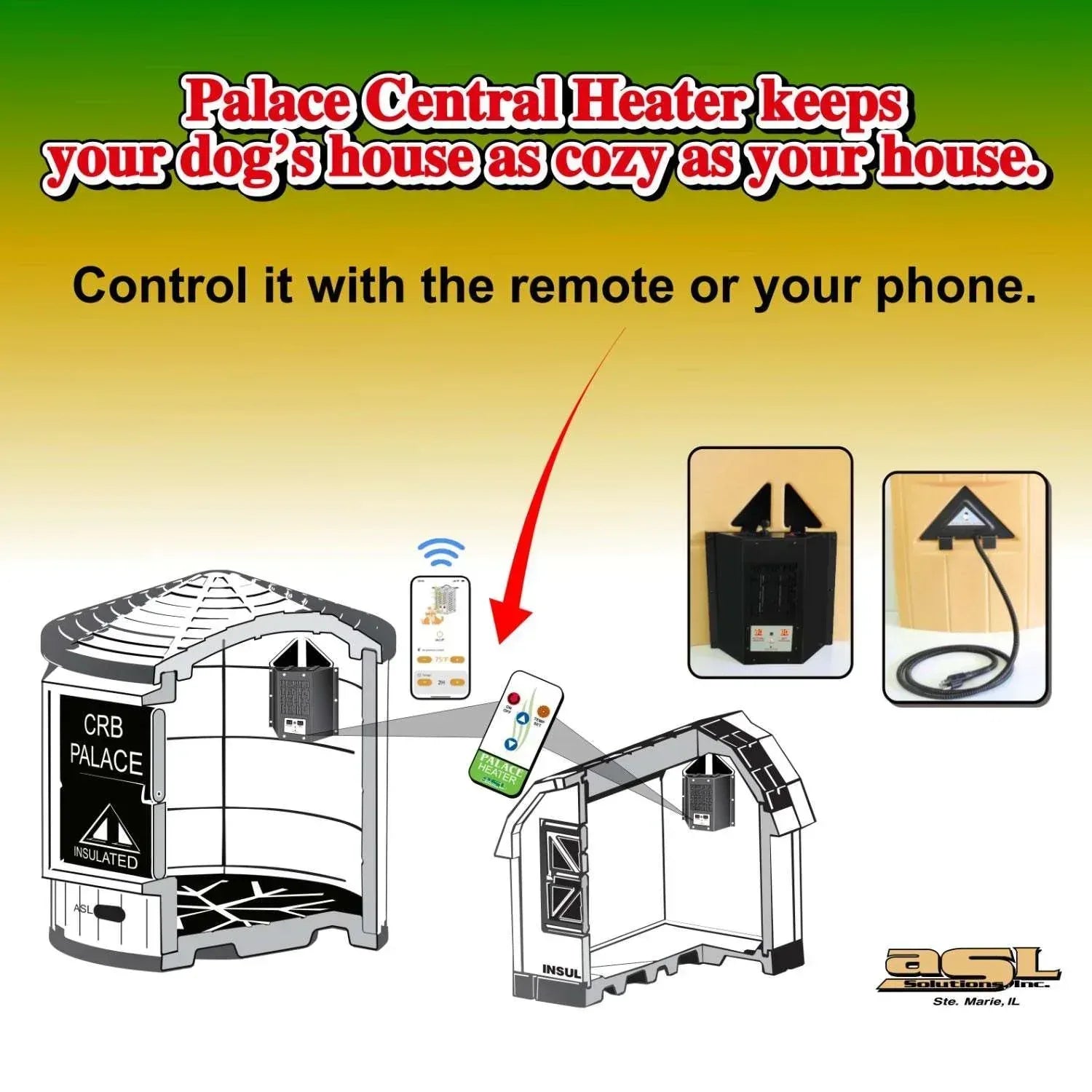 Palace Central Heater for Dog Palace and CRB Palace Dog Houses