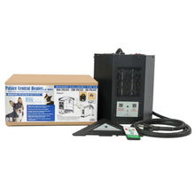 Central heater unit kit with remote, power cord, and wedge mounting base
