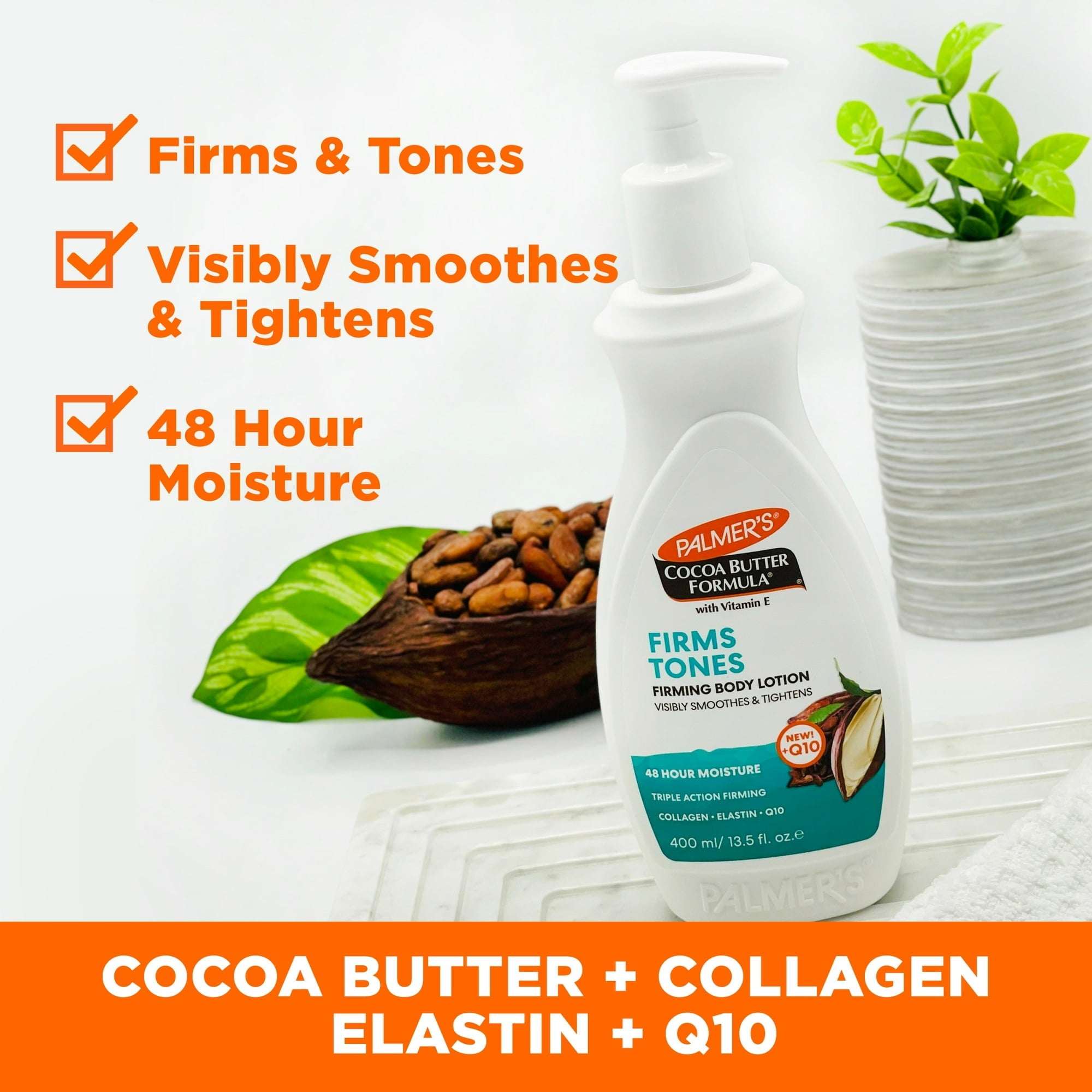 Palmer's Cocoa Butter Formula Firming Body Lotion Smooths and Tightens Loose Dry Skin, 13.5 fl. oz.