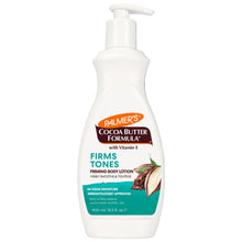 Firming body lotion pump bottle with Palmer's Cocoa Butter Formula front label