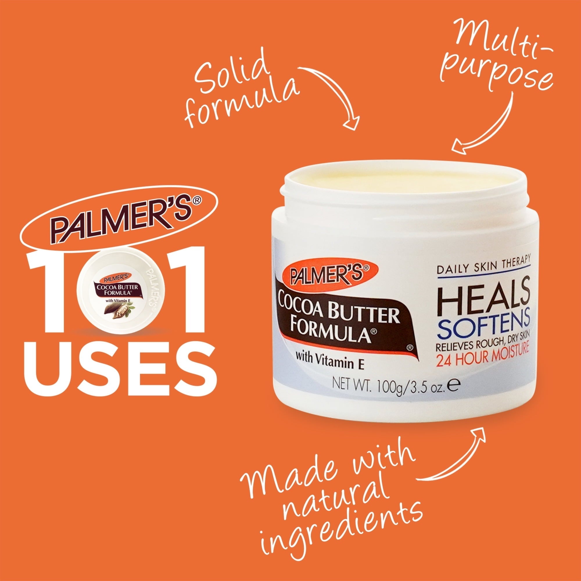 Palmer's Cocoa Butter Formula Solid Lotion with Vitamin E, 3.5 oz. Moisturizes & Soothes Dry Skin