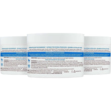 Back of a cocoa butter moisturizer jar with vitamin E, white container and printed panel