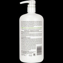 Cocoa butter formula massage lotion bottle back label with directions and ingredients