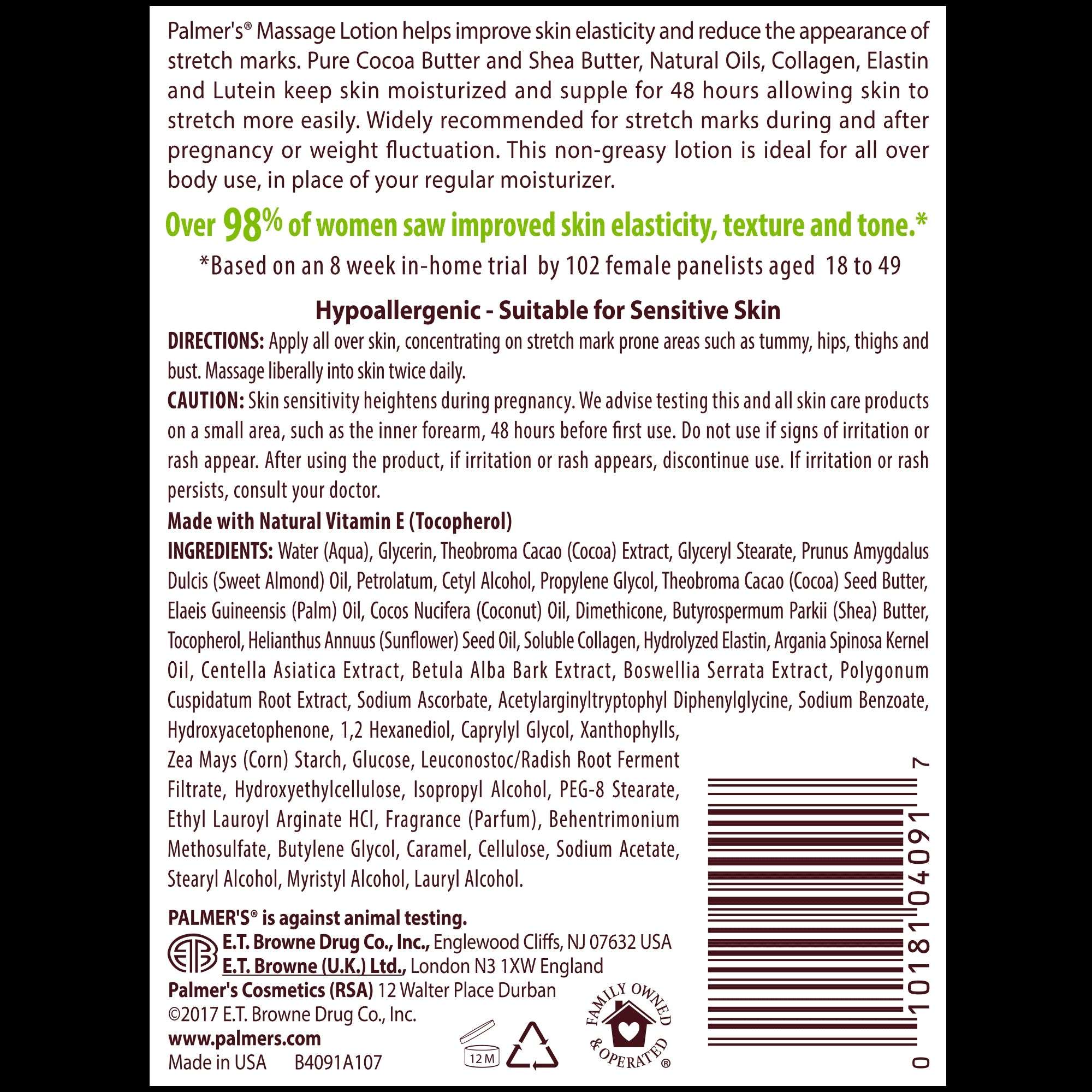 Palmer's Cocoa Butter Formula with Vitamin E Massage Lotion for Stretch Marks, 33.8 fl. oz.