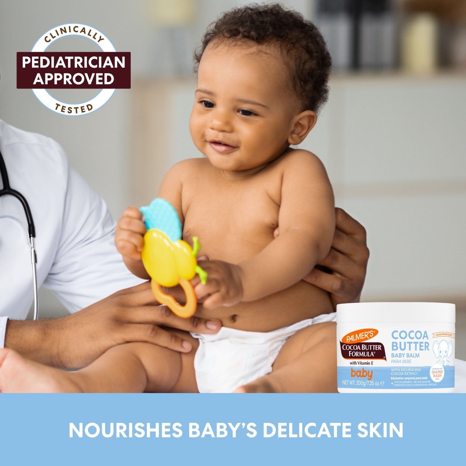 Palmer's Baby Cocoa Butter Formula Hydrating Baby Balm, Vitamin E & Cocoa Extract, 7.25 oz
