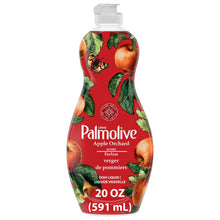 Red Palmolive Ultra dish soap bottle with apple orchard scent label, 20 oz