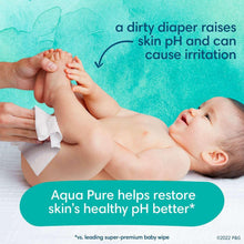 Baby being cleaned with wipes; supports healthy skin pH