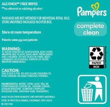 Baby wipes box back panel with ingredients list and storage warnings