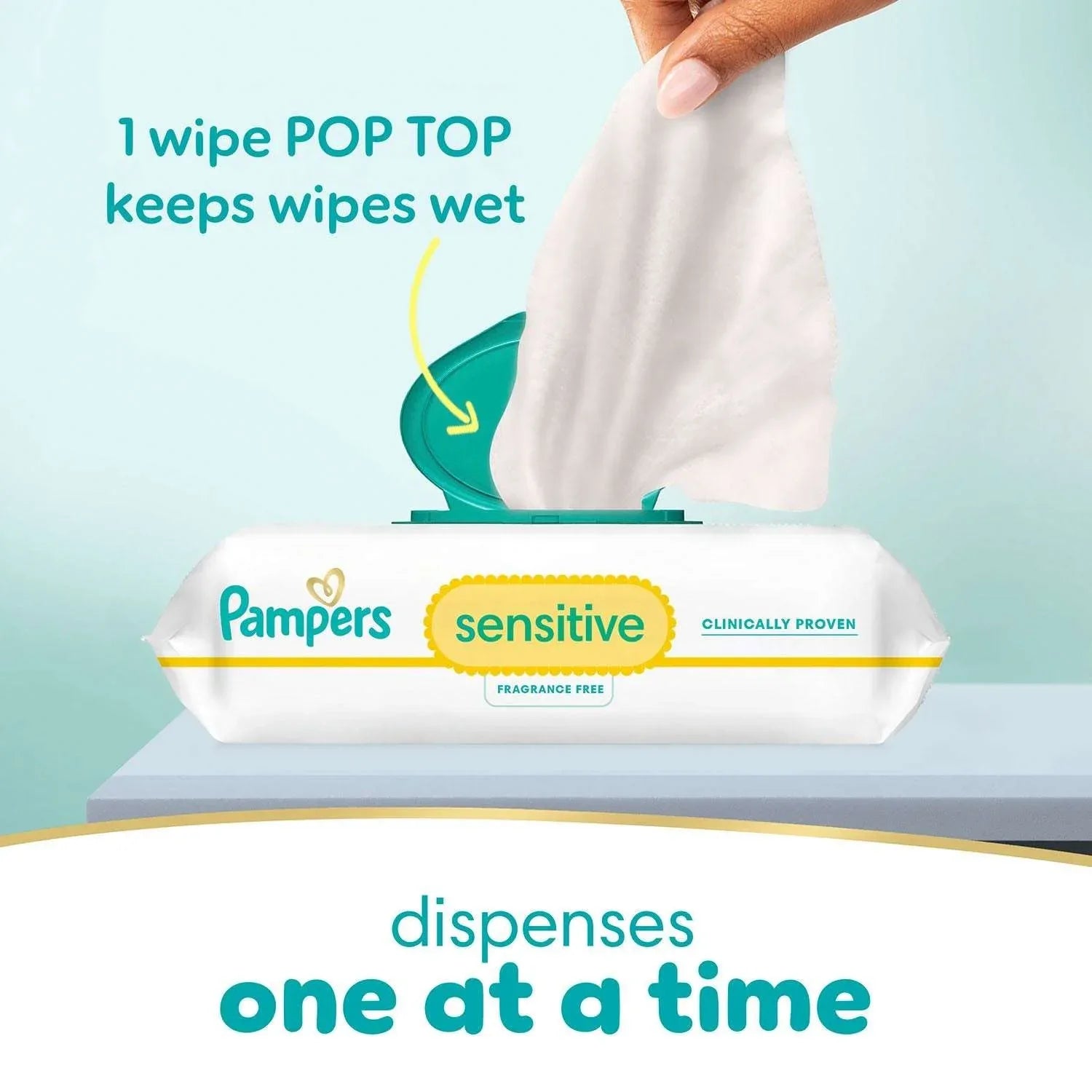 Pampers Sensitive Baby Wipes, Fragrance Free, 16 pks., 896 wipes - USA MEGA SHOP