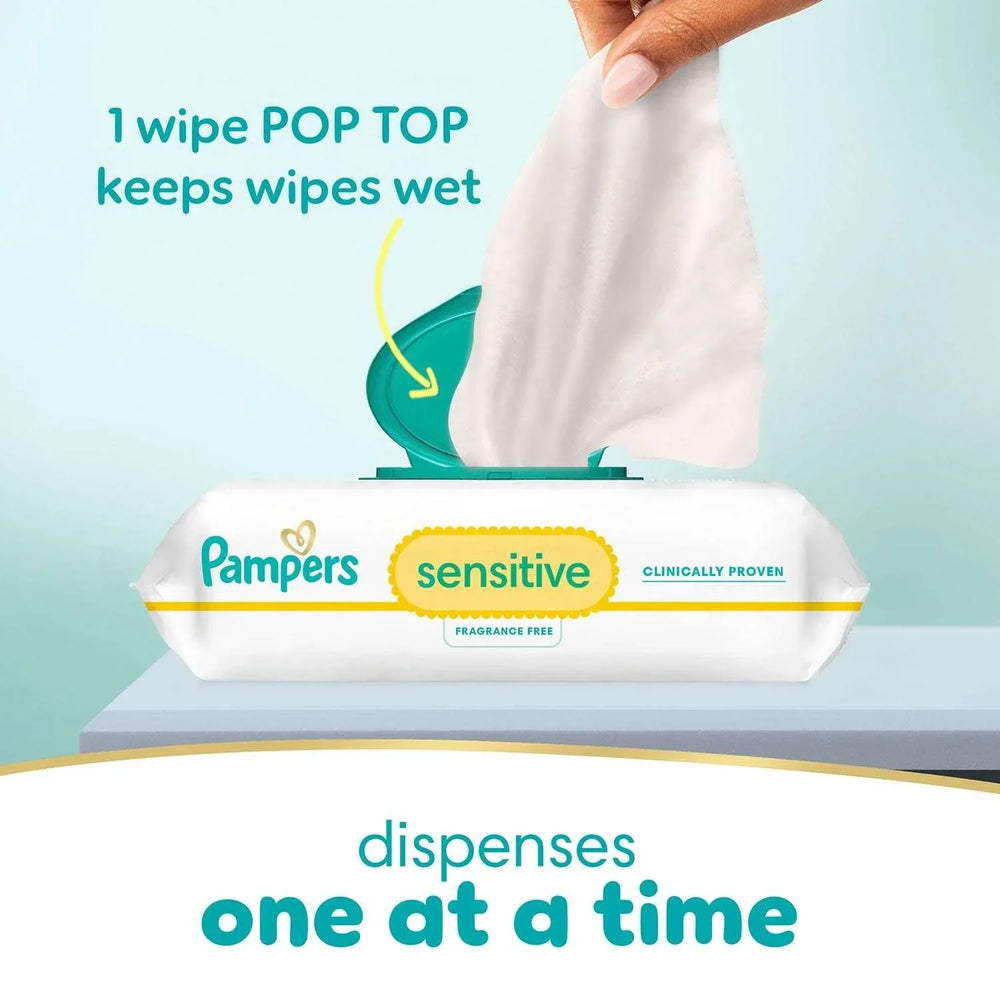 Pampers Sensitive Baby Wipes, Fragrance Free, 16 pks., 896 wipes - USA MEGA SHOP