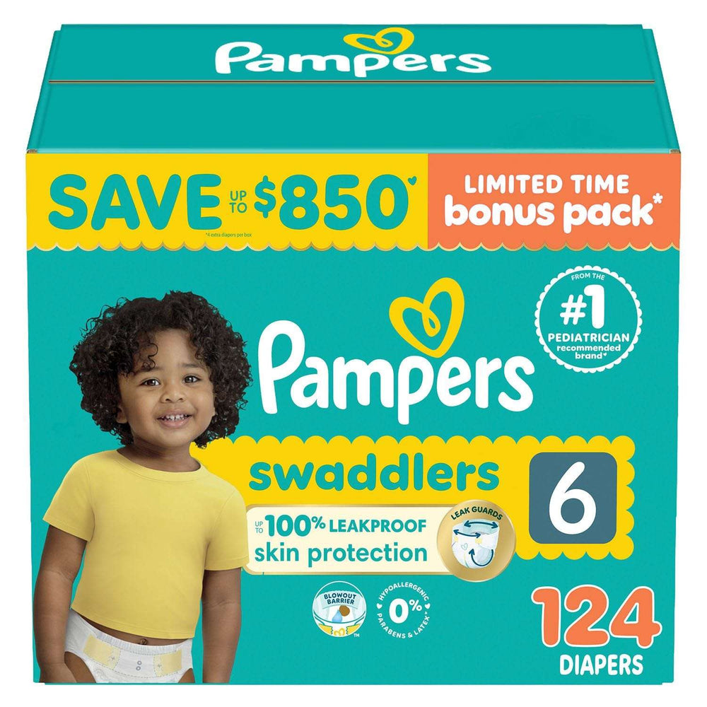 Pampers Swaddlers Diapers, Sizes Newborn-8