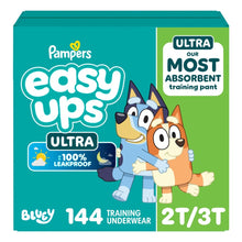 Easy Ups Ultra training underwear box, Bluey 144 pack, 2T/3T size