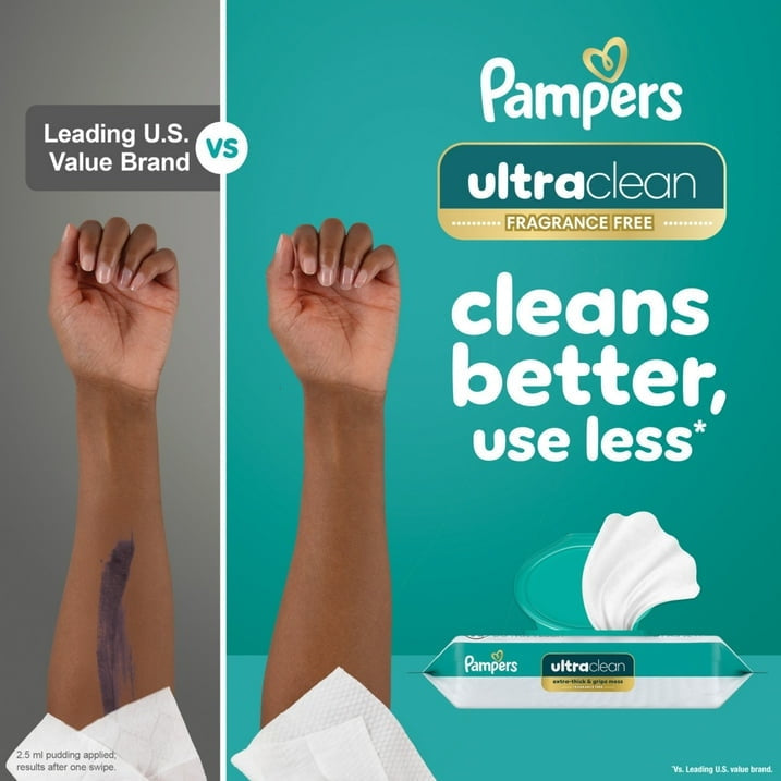 Pampers Free & Gentle Baby Wipes, 8-Pack 624 Wipes (Select for More Options)